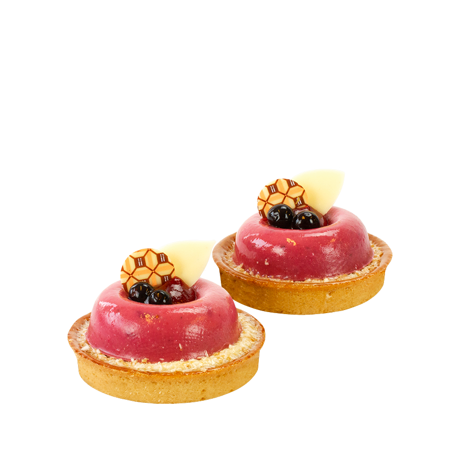 Porsjonskake Bringebærterte